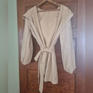 Elegant Tan Women's Cape Jacket